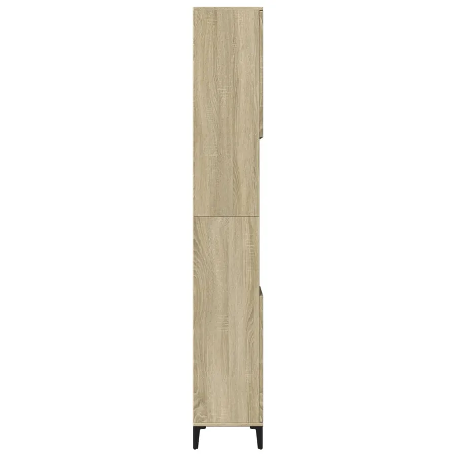 Armoire salle de bain chêne sonoma 30x30x190 cm - 4