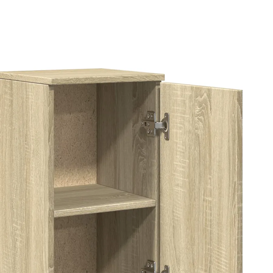 Armoire salle de bain chêne sonoma 30x30x190 cm - 7