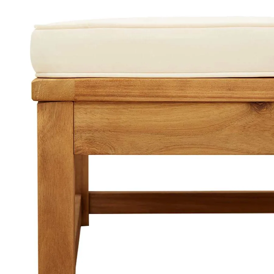 Salon de jardin 3 pcs avec coussins bois massif d'acacia - 6