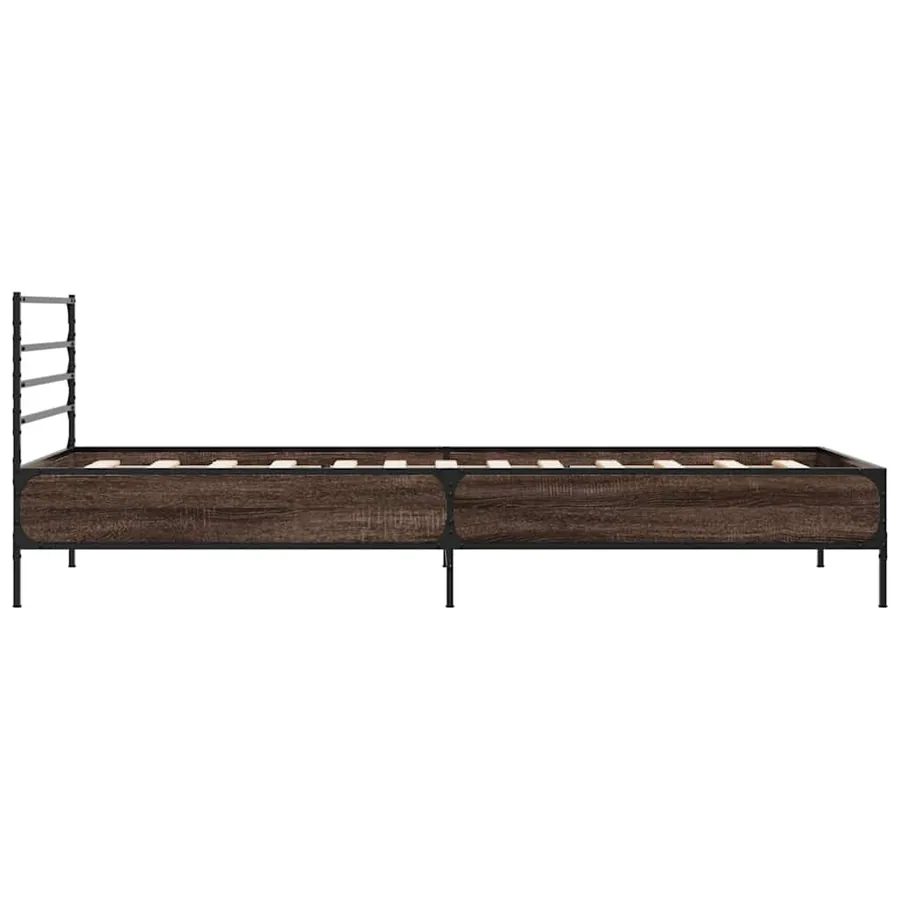 Cadre de lit sans matelas chêne marron 100x200 cm - 5