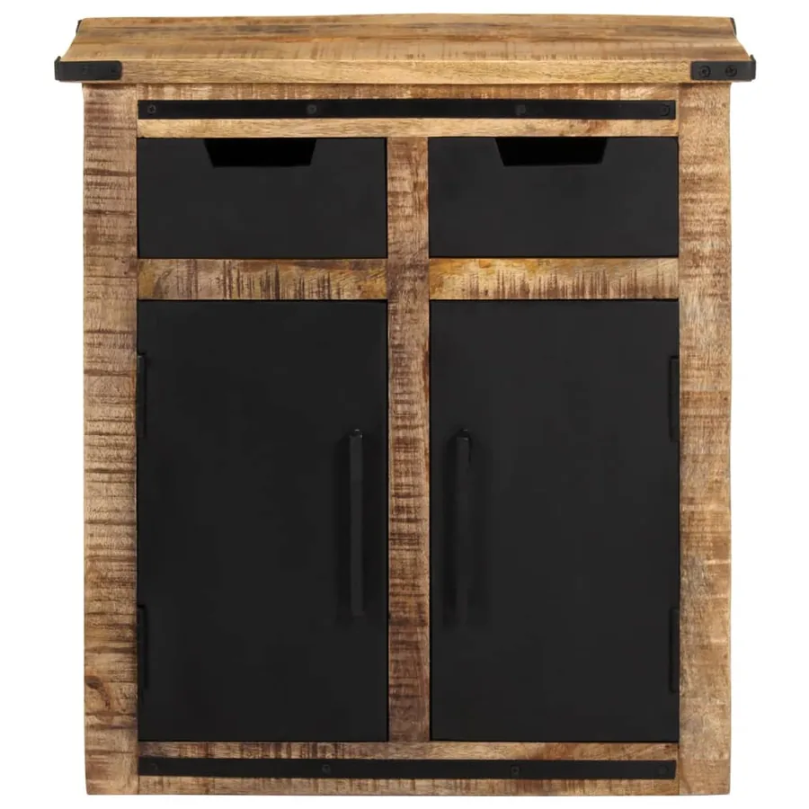 Buffet avec 2 tiroirs 55x35x60 cm bois massif de manguier - 2
