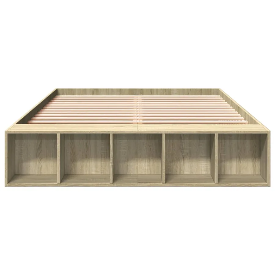 Cadre de lit sans matelas chêne sonoma 140x200 cm - 4