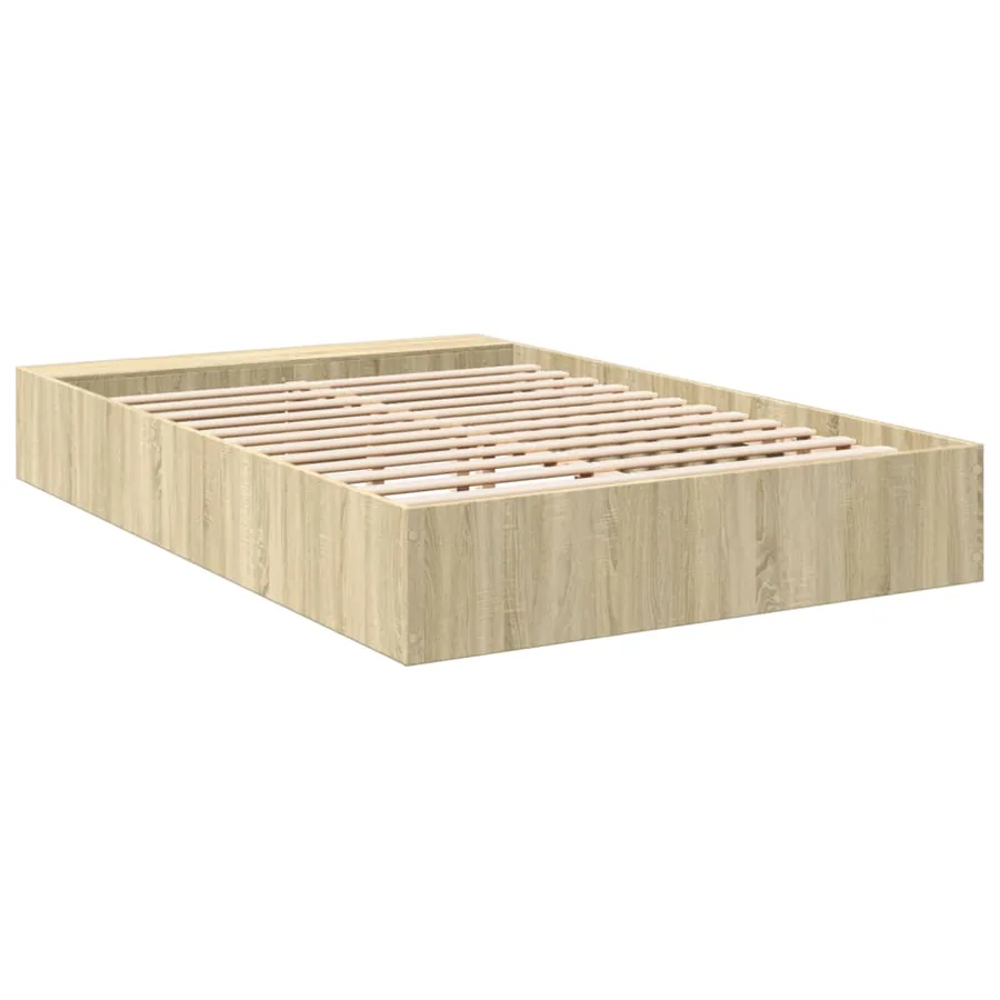Cadre de lit sans matelas chêne sonoma 140x200 cm - 6