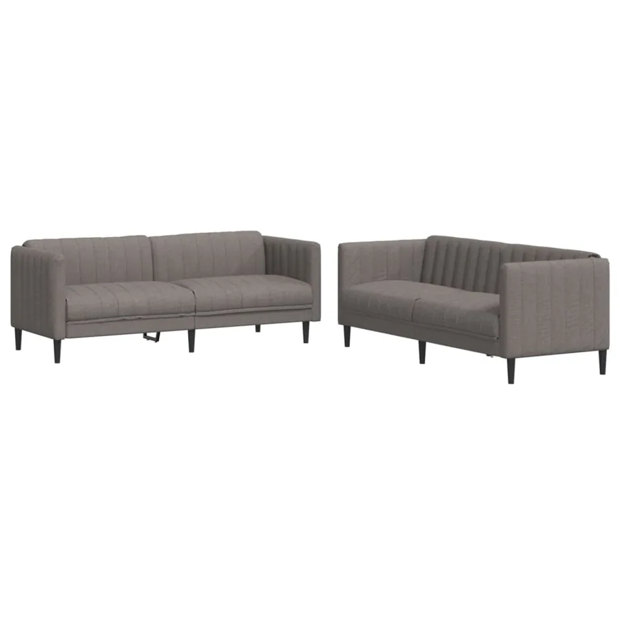 Ensemble de canapés 2 pcs taupe tissu - 2