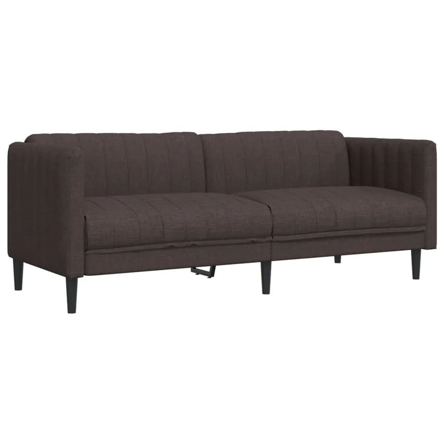 Ensemble de canapés 2 pcs marron foncé tissu - 5