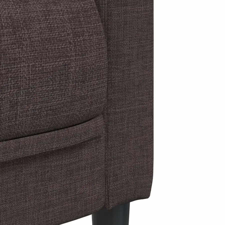 Ensemble de canapés 2 pcs marron foncé tissu - 6