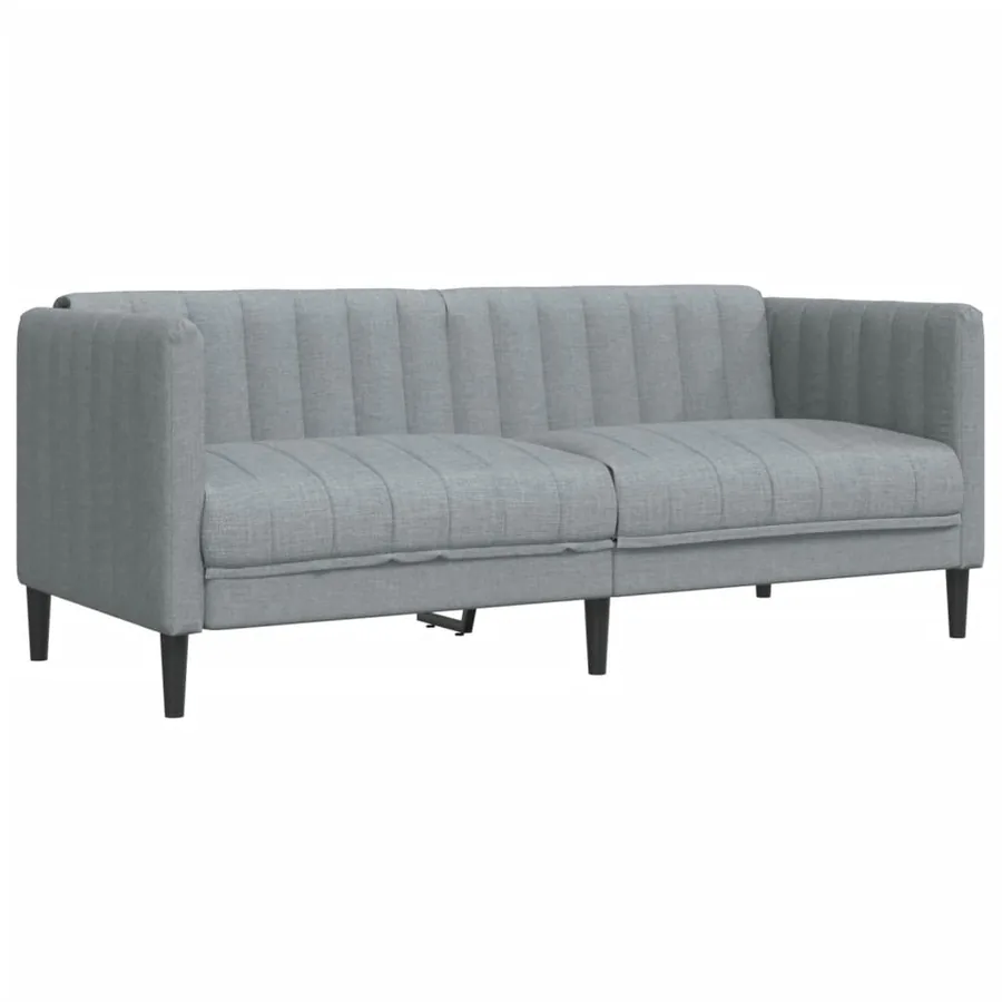 Ensemble de canapés 3 pcs gris clair tissu - 5