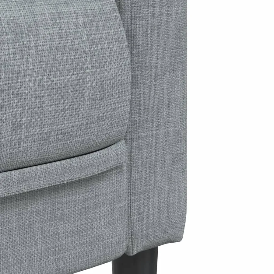 Ensemble de canapés 3 pcs gris clair tissu - 7