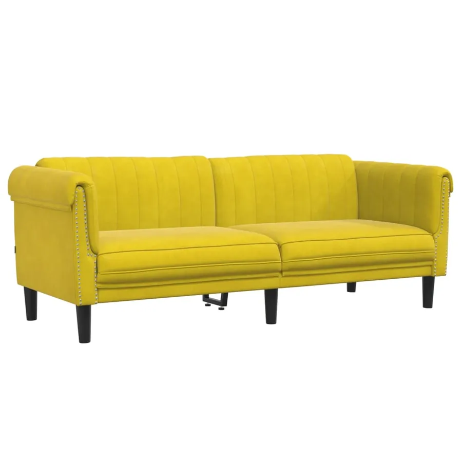 Ensemble de canapés 3 pcs jaune velours - 6