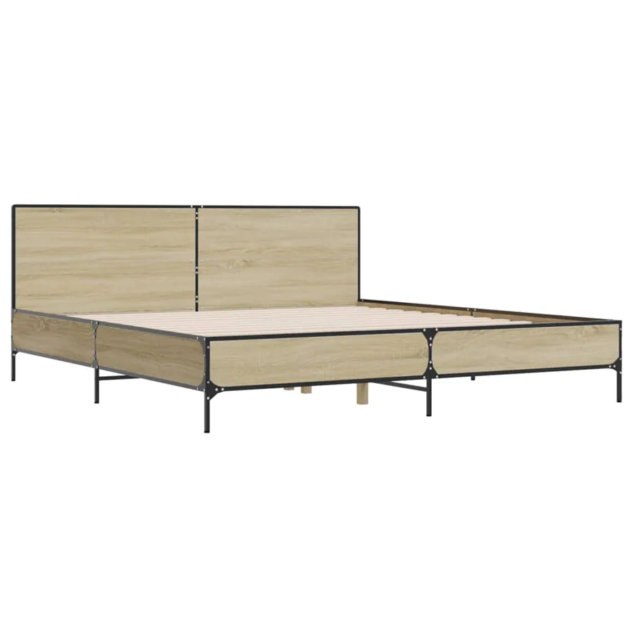 Cadre de lit sans matelas chêne sonoma 180x200 cm - 3