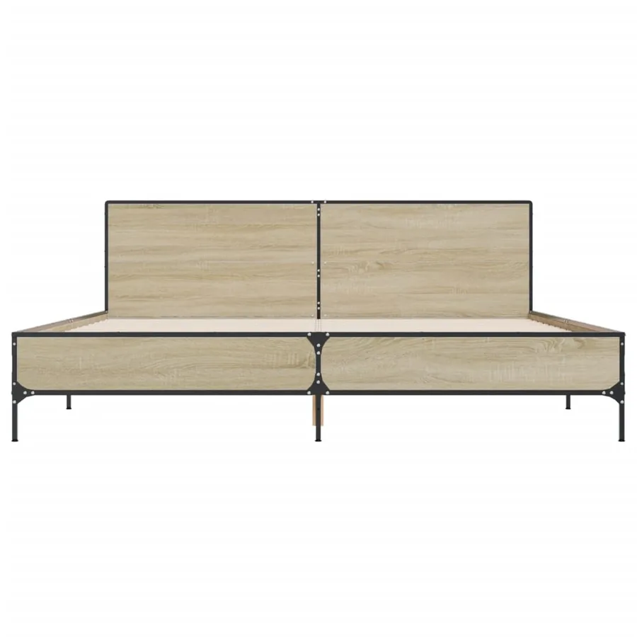Cadre de lit sans matelas chêne sonoma 180x200 cm - 4