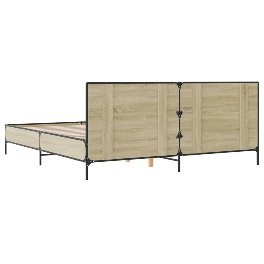 Cadre de lit sans matelas chêne sonoma 180x200 cm - 6