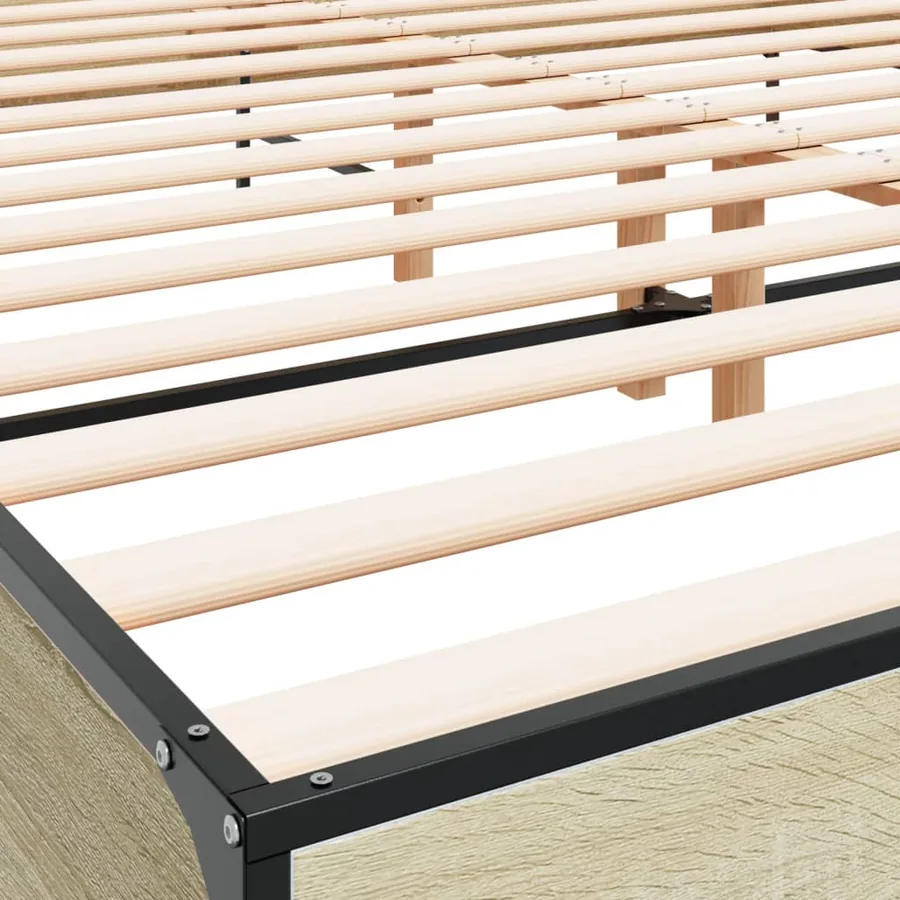 Cadre de lit sans matelas chêne sonoma 180x200 cm - 7