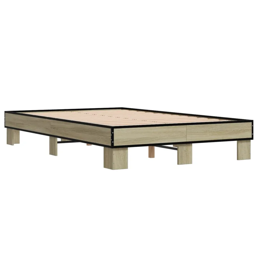 Cadre de lit sans matelas chêne sonoma 120x200 cm - 3