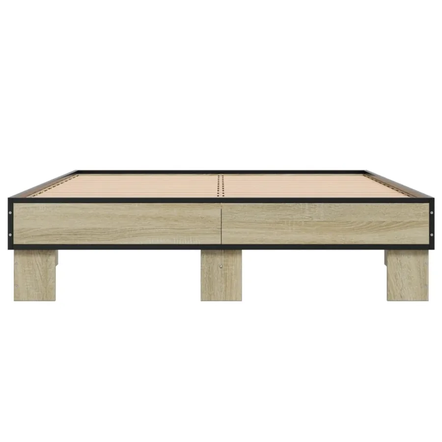 Cadre de lit sans matelas chêne sonoma 120x200 cm - 4