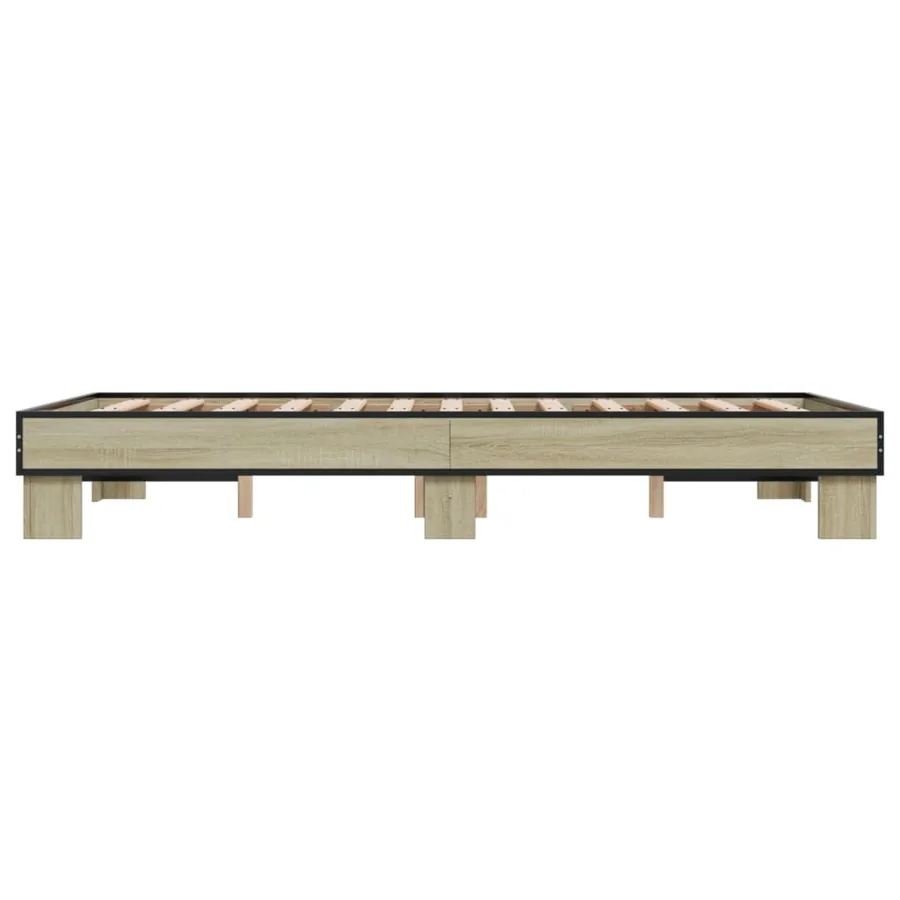 Cadre de lit sans matelas chêne sonoma 120x200 cm - 5