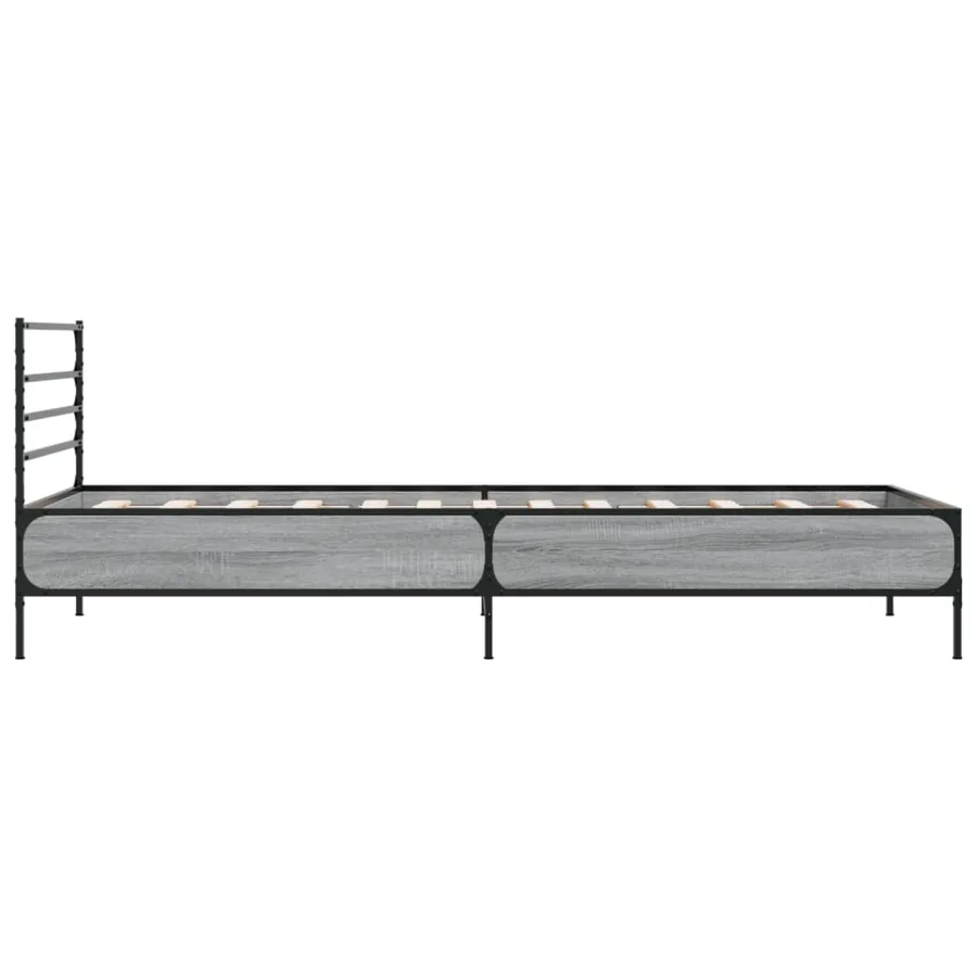 Cadre de lit sans matelas sonoma gris 90x200 cm - 5