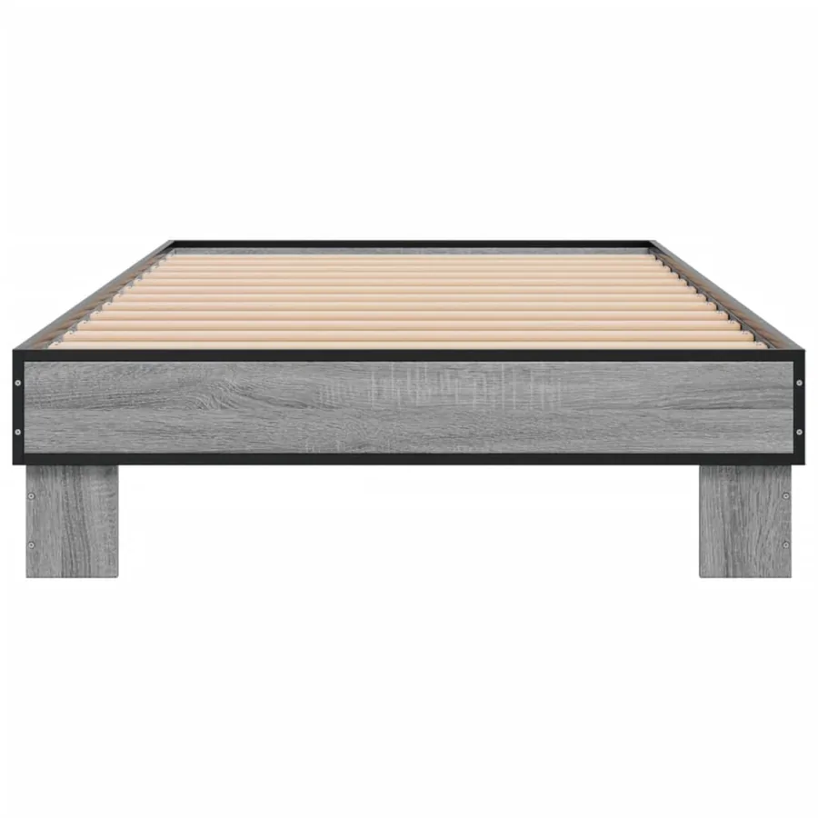 Cadre de lit sans matelas sonoma gris 90x200 cm - 4