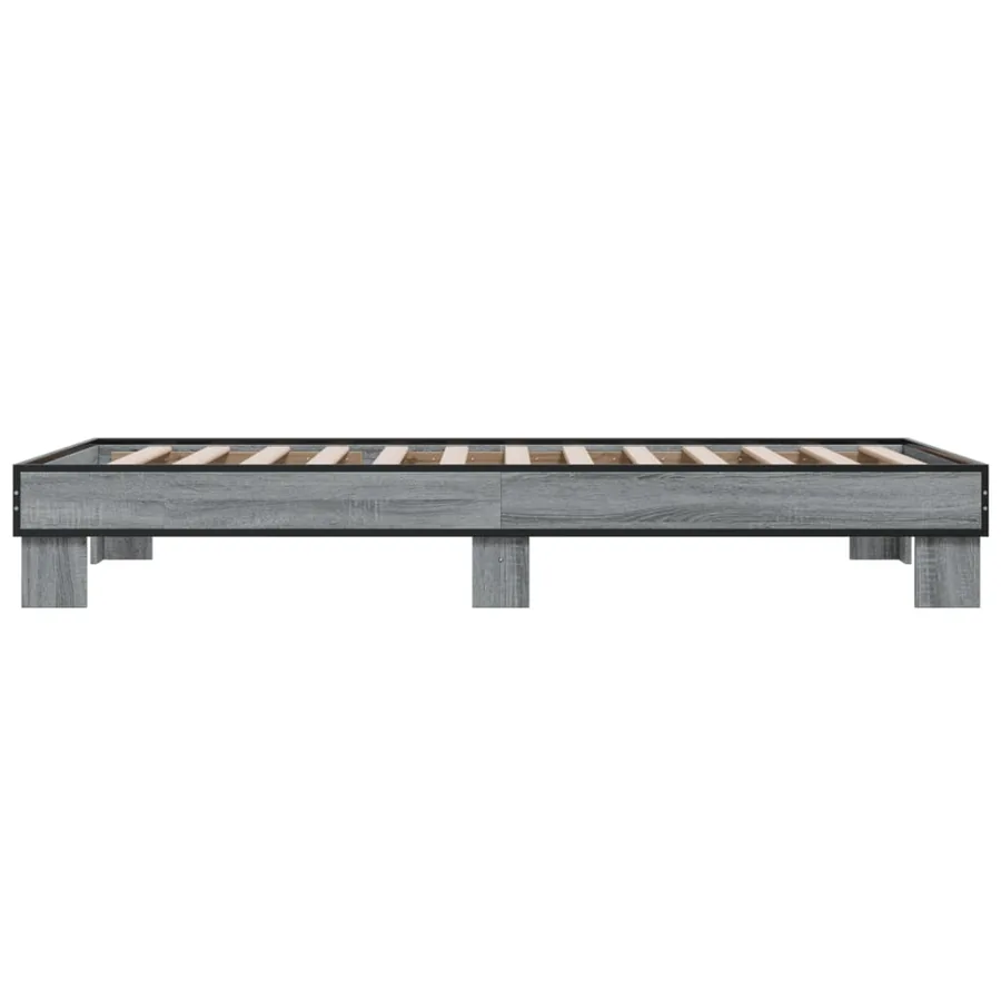 Cadre de lit sans matelas sonoma gris 90x200 cm - 5