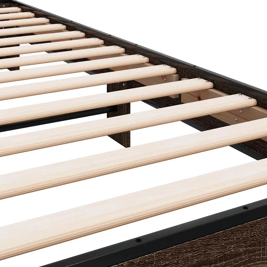 Cadre de lit sans matelas chêne marron 90x190 cm - 7
