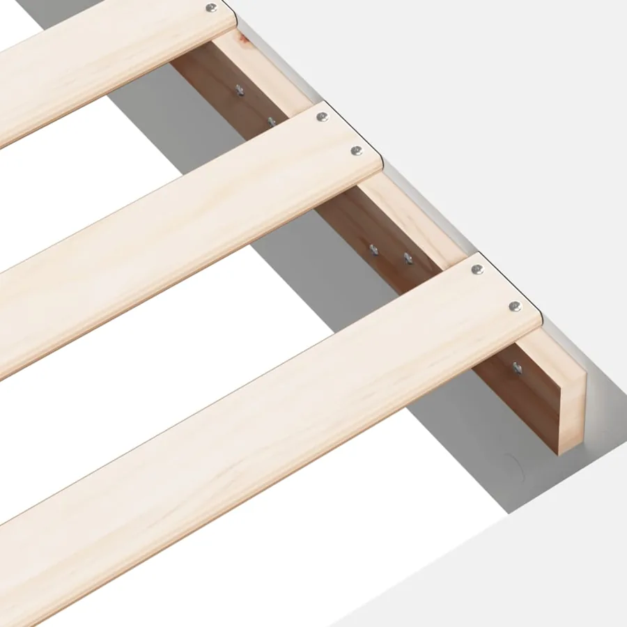 Cadre de lit sans matelas blanc 200x200 cm - 8