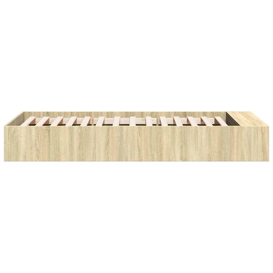 Cadre de lit sans matelas chêne sonoma 90x200 cm - 5