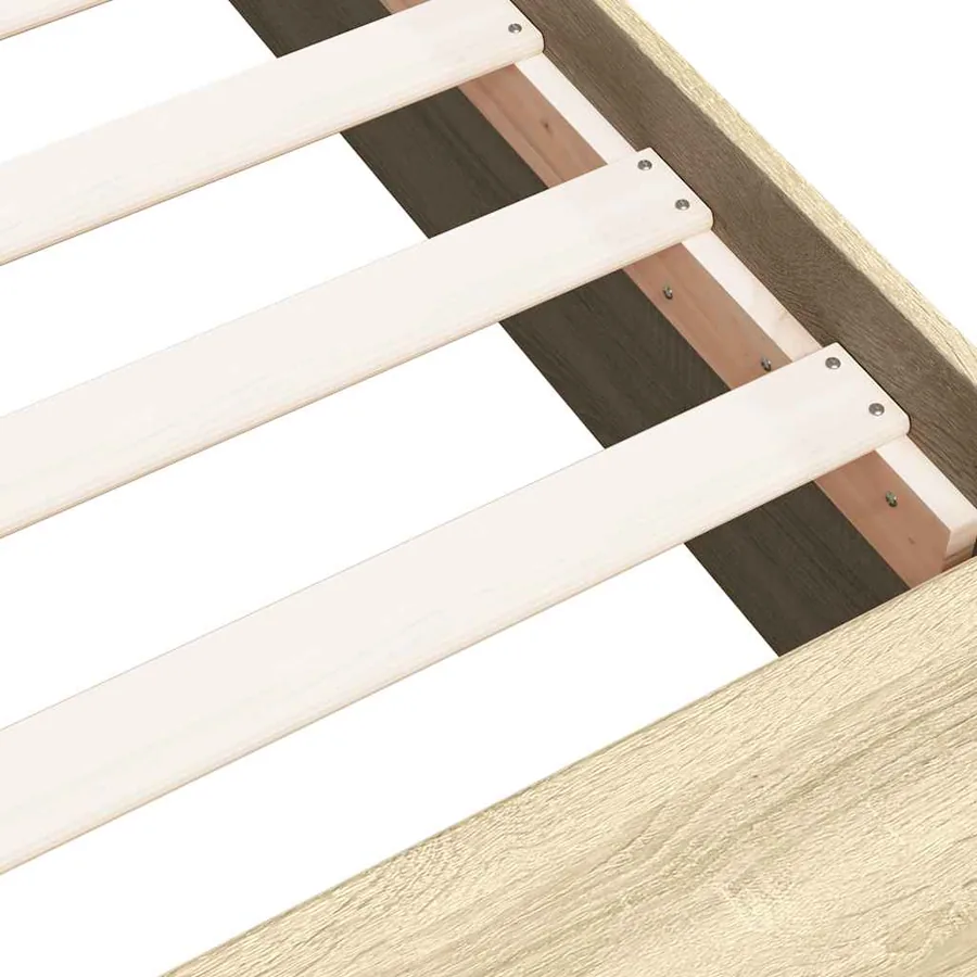 Cadre de lit sans matelas chêne sonoma 90x200 cm - 8