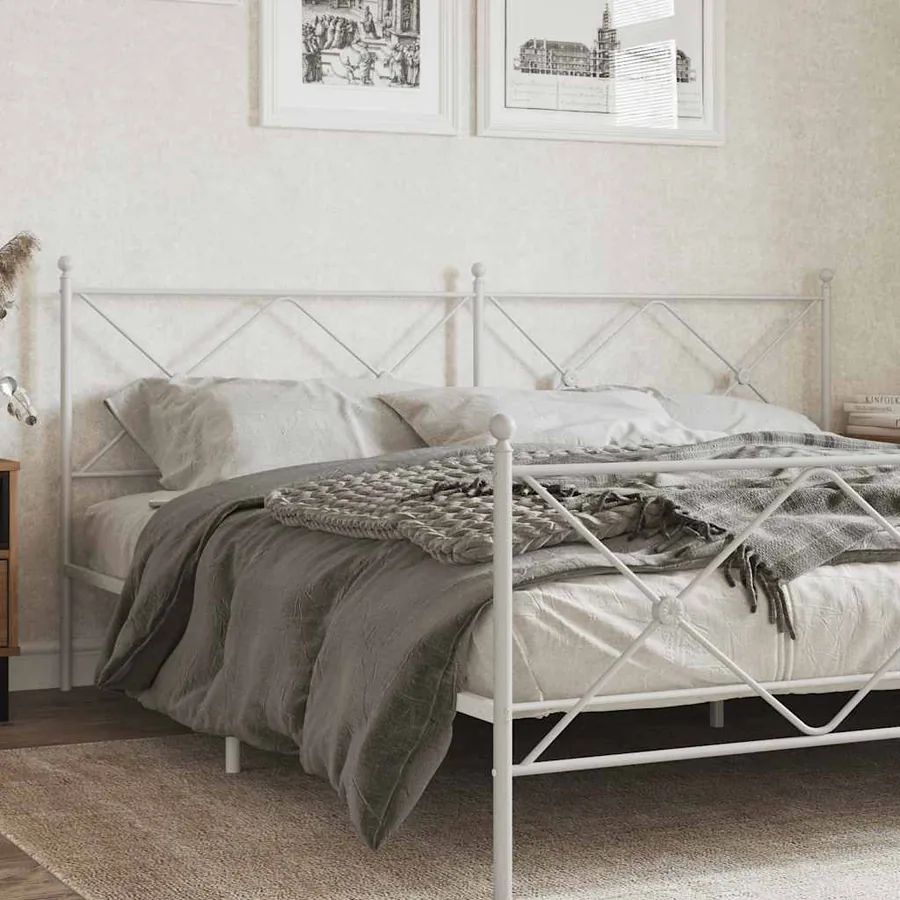 Tête de lit de remplacement métal blanc 193 cm