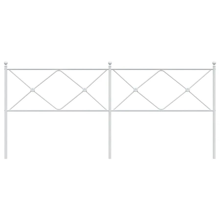 Tête de lit de remplacement métal blanc 193 cm - 4