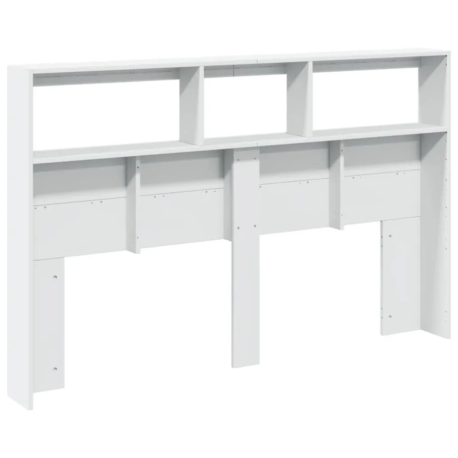 Armoire tête de lit avec LED blanc 160x17x102 cm - 8