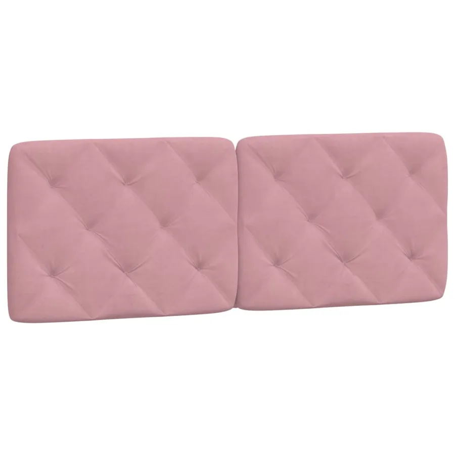 Lit avec matelas rose 120x200 cm velours - 5
