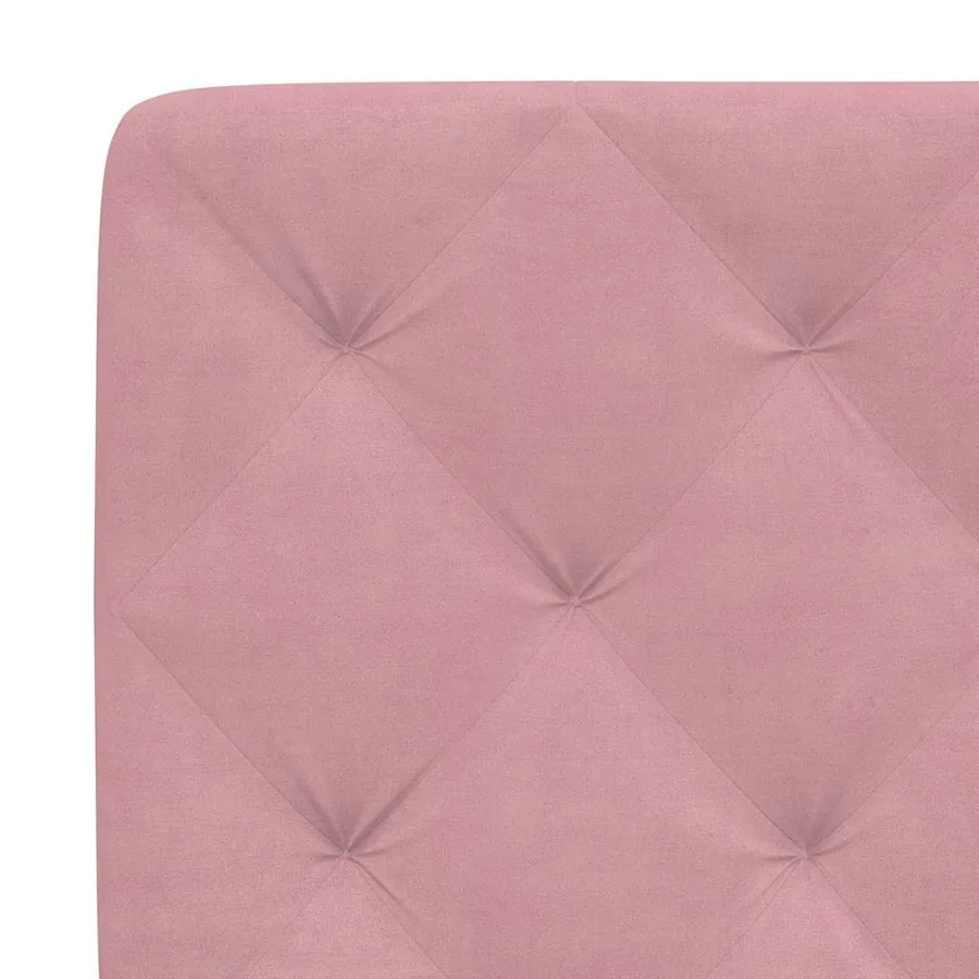 Cadre de lit sans matelas rose 120x200 cm velours - 10
