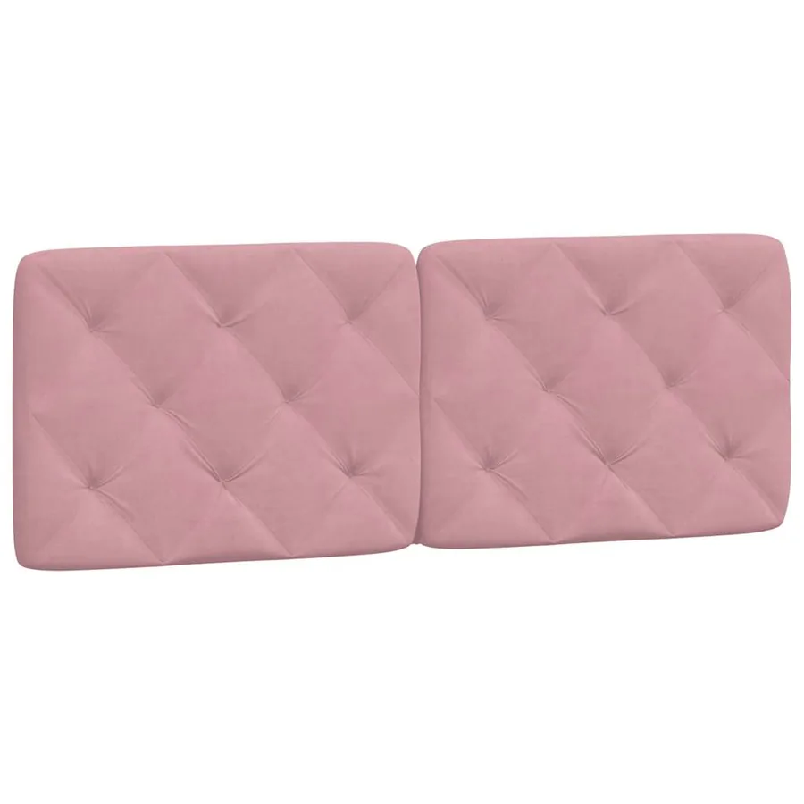 Cadre de lit sans matelas rose 120x200 cm velours - 8