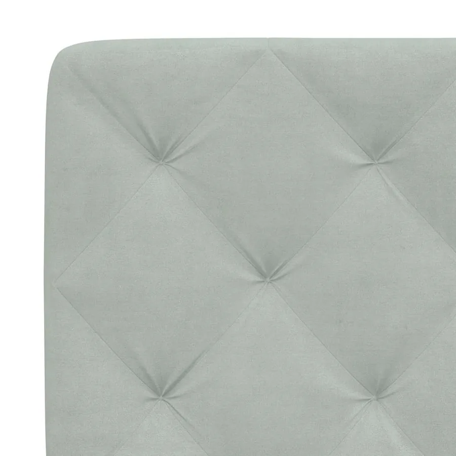 Cadre de lit sans matelas gris clair 140x200 cm velours - 10