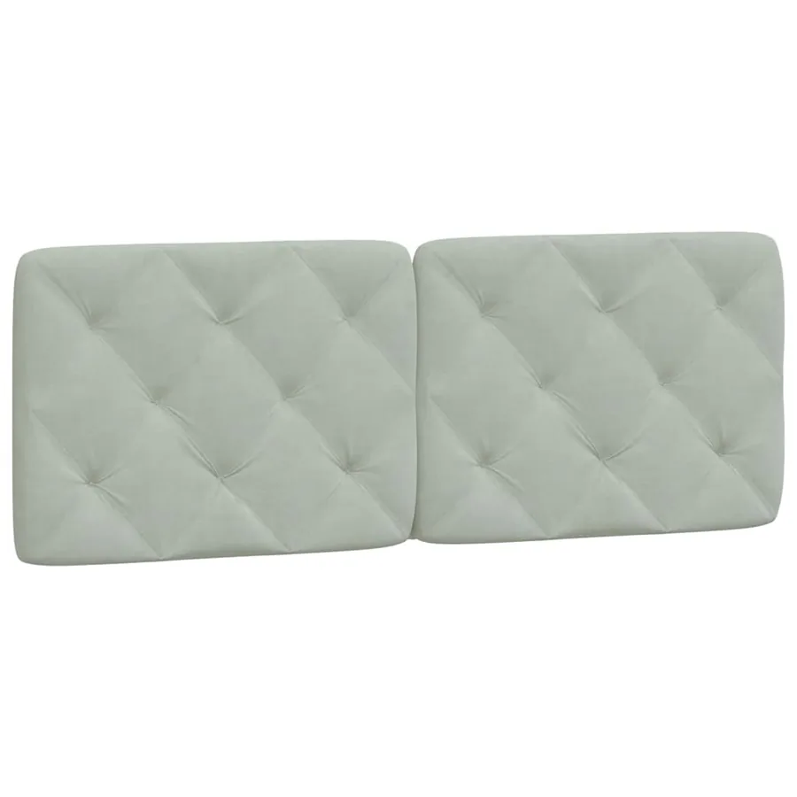Cadre de lit sans matelas gris clair 140x200 cm velours - 8