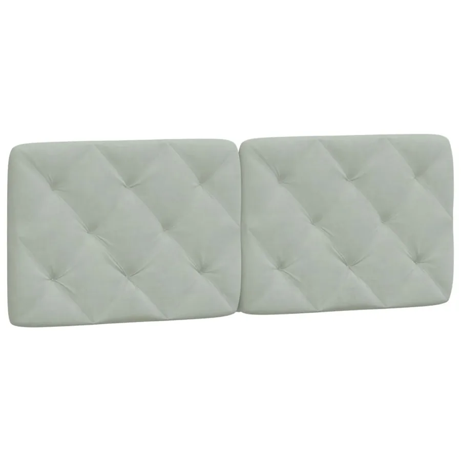 Lit avec matelas gris clair 140x200 cm velours - 5