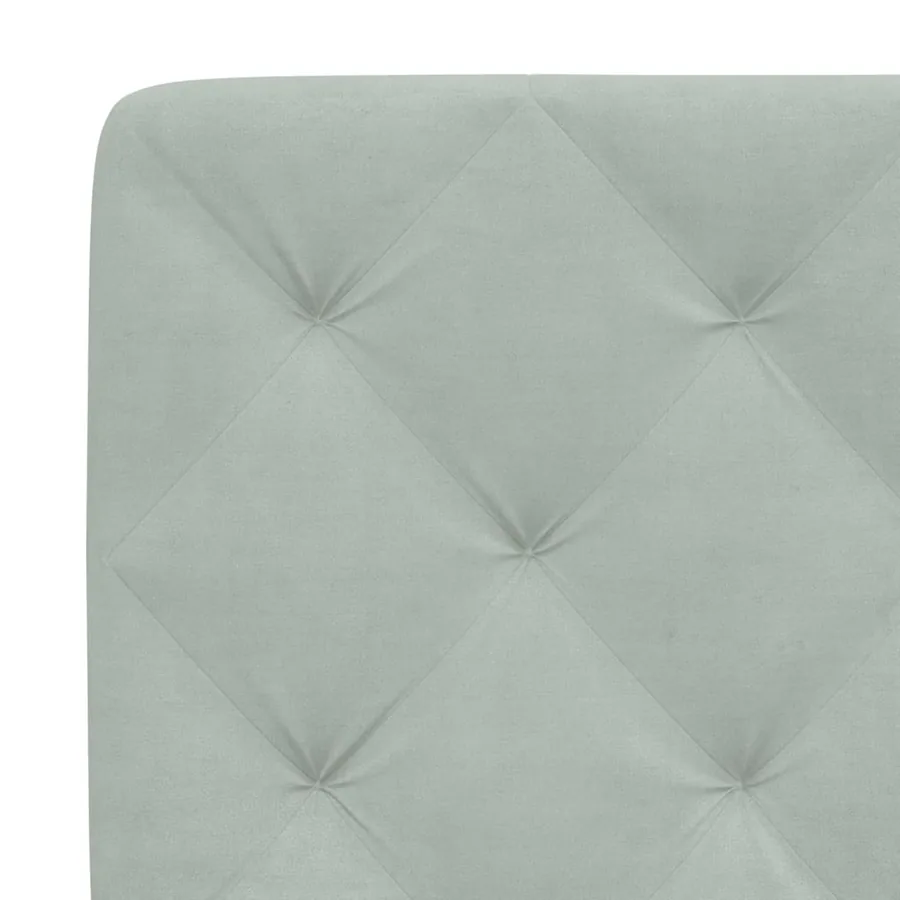Lit avec matelas gris clair 140x200 cm velours - 6