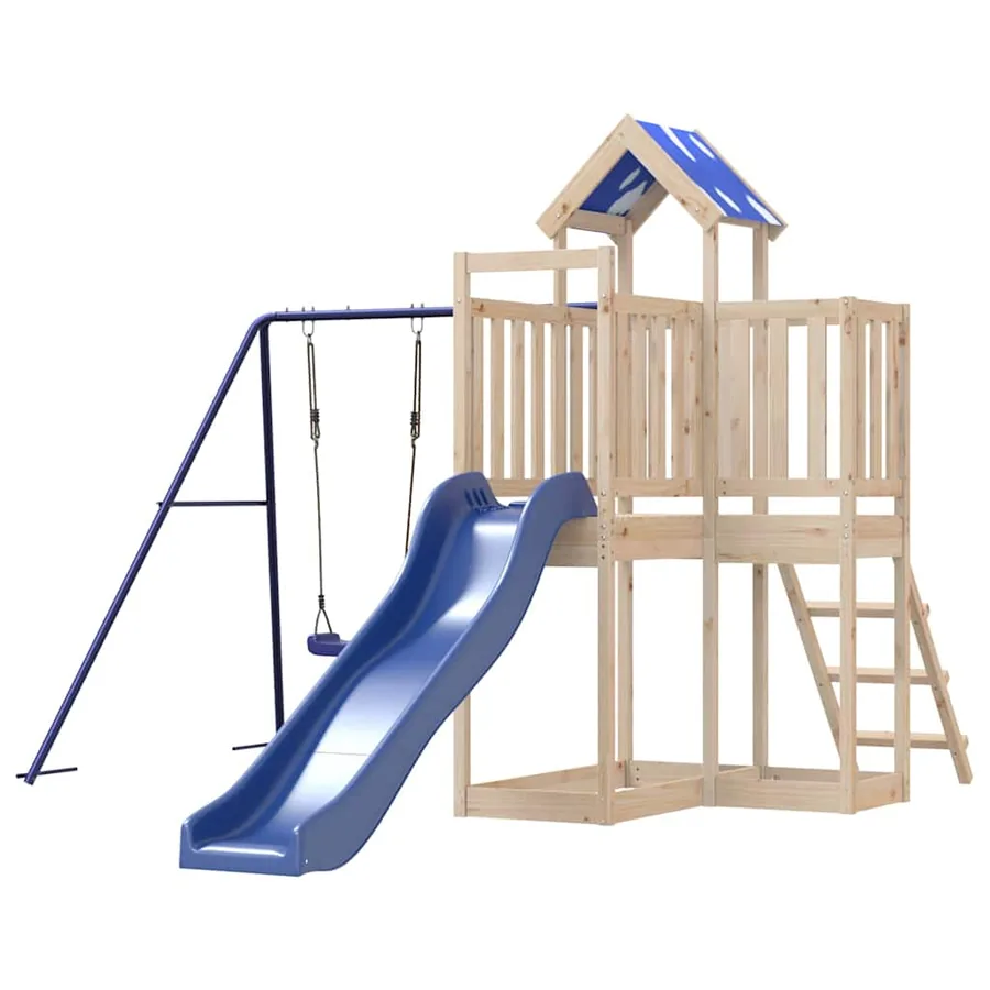 Aire de jeux d'extérieur bois de pin massif - 4