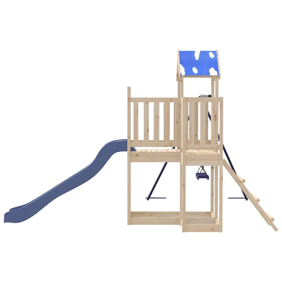 Aire de jeux d'extérieur bois de pin massif - 5