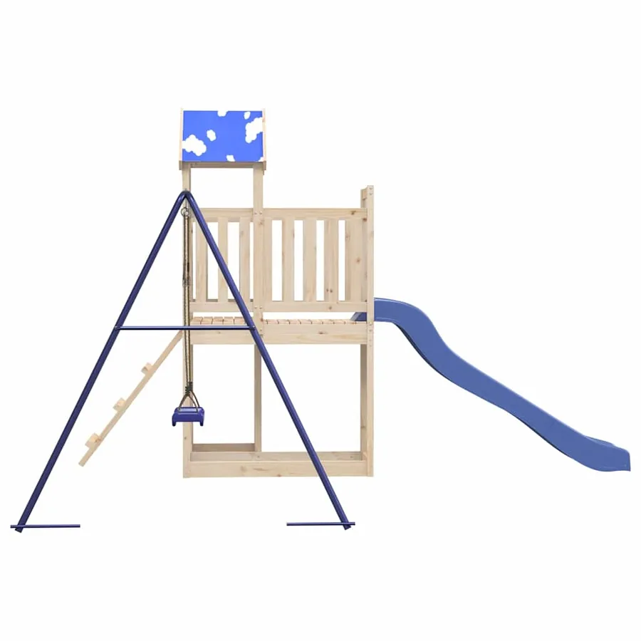 Aire de jeux d'extérieur bois de pin massif - 6
