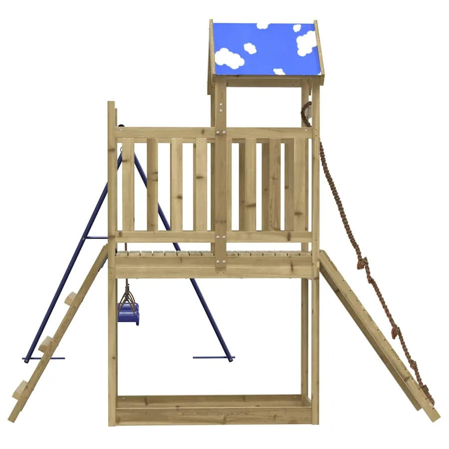 Aire de jeux d'extérieur bois de pin imprégné - 6
