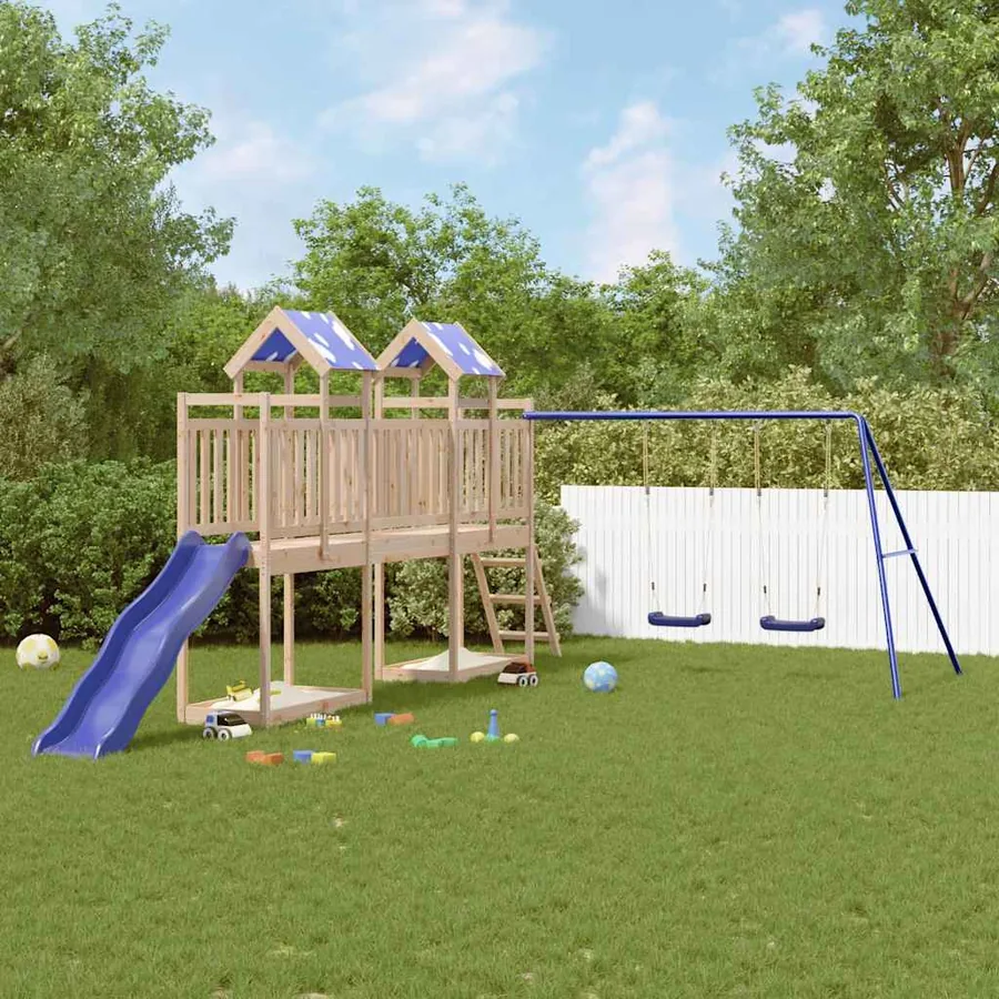 Aire de jeux d'extérieur bois de pin massif
