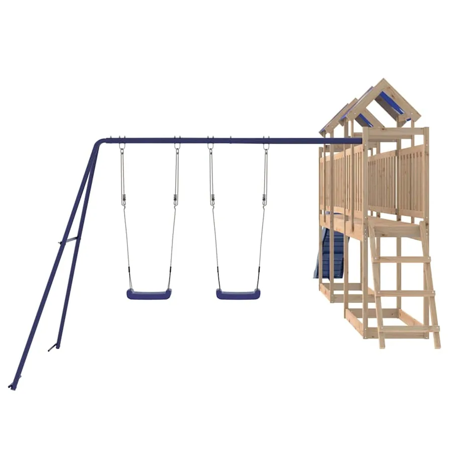Aire de jeux d'extérieur bois de pin massif - 7