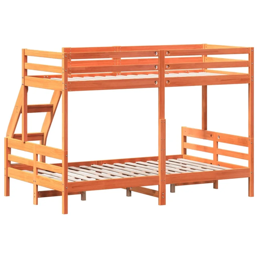 Lit superposé sans matelas 80x200/120x200 cm bois massif - 6