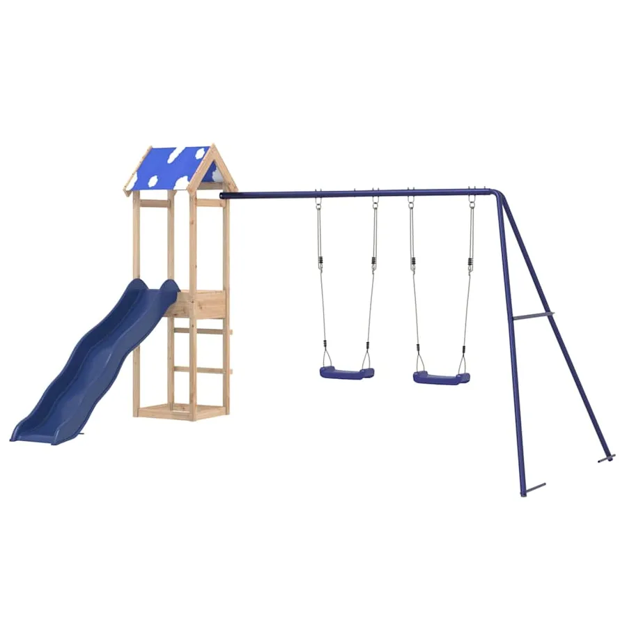 Aire de jeux d'extérieur bois de pin massif - 3