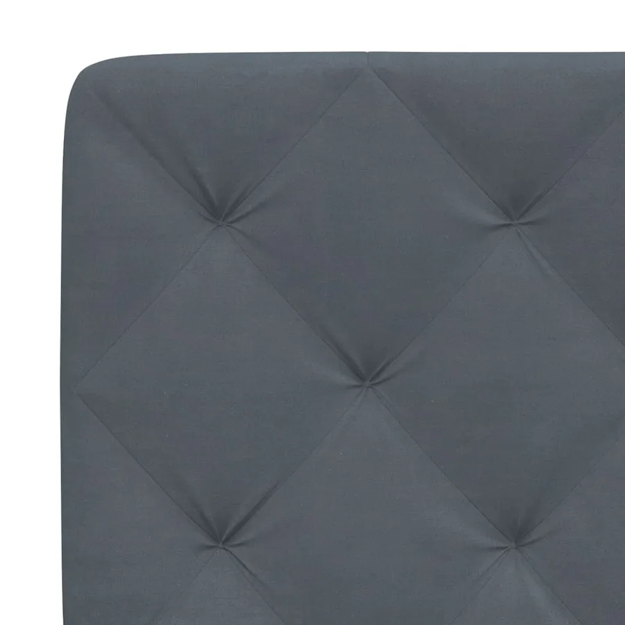 Lit avec matelas gris foncé 120x200 cm velours - 6