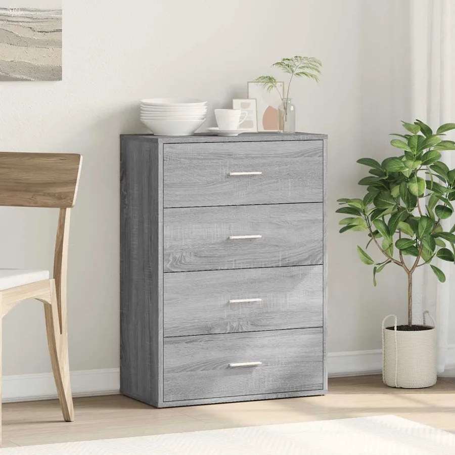 Buffet sonoma gris 60x31x84 cm bois d'ingénierie - 3