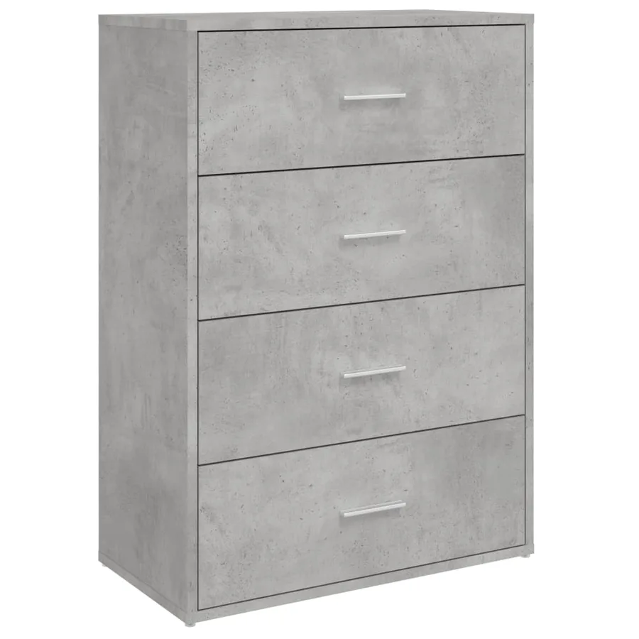 Buffets 2 pcs gris béton 60x31x84 cm bois d'ingénierie - 4