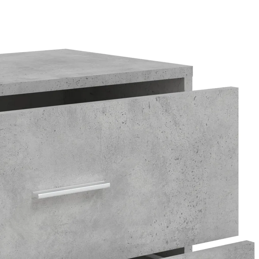 Buffets 2 pcs gris béton 60x31x84 cm bois d'ingénierie - 8