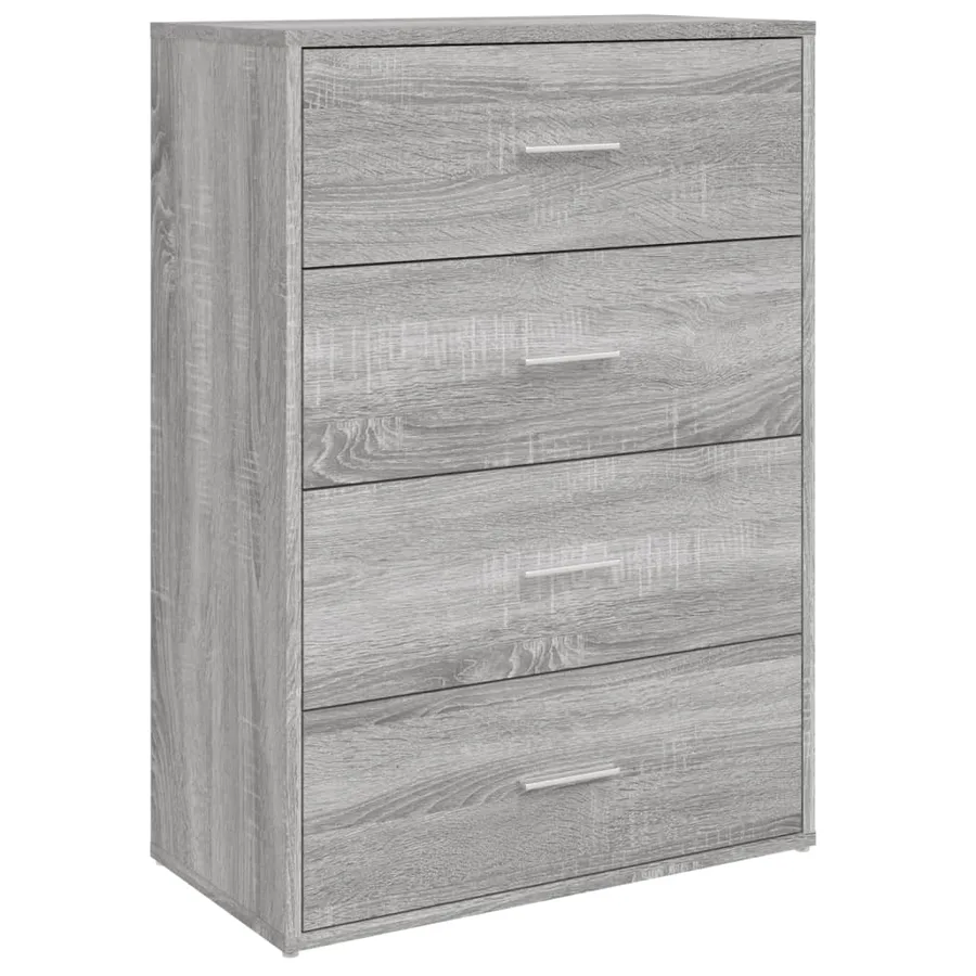 Buffets 2 pcs sonoma gris 60x31x84 cm bois d'ingénierie - 4